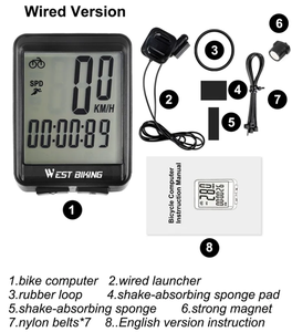West Bike Mount Fietscyclus Bedrade Fietscomputer Gps Fiets Waterdichte Fiets <span class=keywords><strong>Computer</strong></span> Fietsen Kilometerteller Outdoor Oefening - Product Image 5
