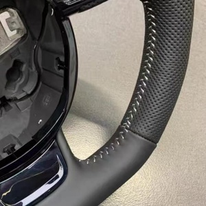 Volante de Cuero Perforado para <span class=keywords><strong>Audi</strong></span> A4 B, A5, <span class=keywords><strong>A6</strong></span> C7, A7 C6, R8, RS, RS3, RS4, RS5, Q3, Q5, Q7, TTS3, S4, S5, B9, RS6, RS7, Accesorios para Auto - Product Image 2