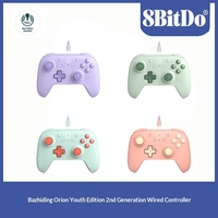 8Bitdo Orion Youth Generasi ke-2 Kontroler Berkabel untuk Android/PC/Steam dengan Analog Stick Hall Effect Bahan ABS