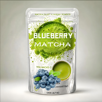 Poudre de Matcha aromatisée aux myrtilles Marque privée Poudre de Matcha de qualité cérémonielle naturelle personnalisée 1kg