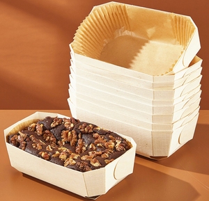 กล่องอาหารกลางวันแบบใช้แล้วทิ้งรักษ์โลก ทำจากวัสดุกระดาษสำหรับใช้กับไมโครเวฟ พร้อมพิมพ์อบขนมไม้ สำหรับอบและใส่อาหารกลางวัน - Product Image 5