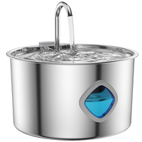 Distributeur d'eau pour animaux de compagnie en acier inoxydable 304, 3,2 L, filtration multiple, fontaine à eau automatique pour chats et petits chiens