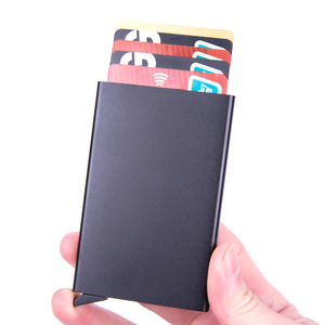 Minimalist <strong>Personalised</strong> Slim RFID Block Aluminium Metal Credit Card Holder New <strong>Mens</strong> Pop-up <strong>Wallet</strong> for Gift - Product Image 3
