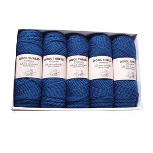 Bufanda de abrigo tejida a mano suave, acogedora y cálida hecha de lana y alpaca, hilo mezclado de 4 capas - Product Image 5