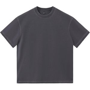 T-shirt décontracté pour homme Keepsowing en coton jersey, coupe ample, manches courtes, effet délavé, style streetwear - Product Image 1