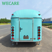 WECARE Street Voiture à manger remorquable Bar extérieur Café Burger Van Remorque traiteur Hotdog Churros Food Truck Trailer entièrement équipé