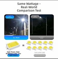 Lámpara Solar LED de 100W/200W/300W, Iluminación Solar para Exteriores, IP65, Impermeable, a Prueba de Polvo y con Protección Contra Rayos