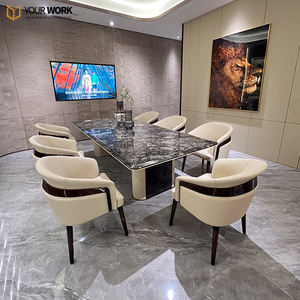 6-12 kişilik toplantı odaları ofis mobilyaları için Panel tasarımı ile yüksek kaliteli Modern High-end lüks konferans masası - Product Image 4