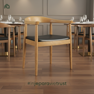 Henry <b>Chair</b> Teak wood <b>chair</b> with <b>upholstered</b> seating designed to deliver comfort elegance and lasting quality - Product Image 1