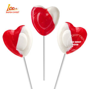 100SWEET FOOD OEM Sucettes aromatisées à la crème <span class=keywords><strong>de</strong></span> fraise <span class=keywords><strong>en</strong></span> <span class=keywords><strong>forme</strong></span> <span class=keywords><strong>de</strong></span> <span class=keywords><strong>coeur</strong></span> <span class=keywords><strong>rouge</strong></span> pour la Saint-Valentin - Product Image 2