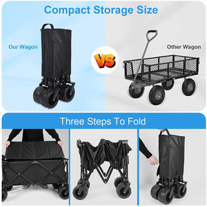 Wholesale Outdoor Camping Picnic Collapsible Folding <strong>Wagon</strong> Cart,Utility Garden <strong>Wagon</strong>, Heavy Duty <strong>Beach</strong> <strong>Wagon</strong> Cart - Product Image 6
