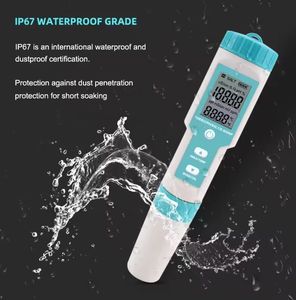 디지털 PH 측정기 C600 7 in 1 PH/EC/TDS/ORP/<span class=keywords><strong>SALT</strong></span>/S.G/TEMP 테스터 방수 디지털 수영장 수질 테스터 - Product Image 4