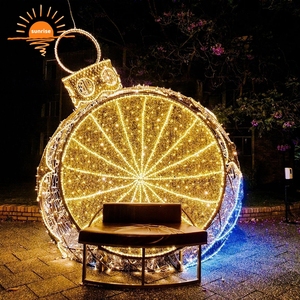 Arco de bola 3d grande impermeable, decoración para Parque, iluminación LED esférica para Navidad, iluminación temática - Product Image 3