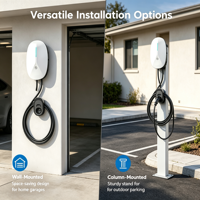 Chargeur EV intelligent réglable 7,22 kW Type 2 32A 380V IP66 étanche avec câble de 5 m, certifié CE, compatible OCPP, application et RFID, Wallbox, garantie 18 mois pour BYD