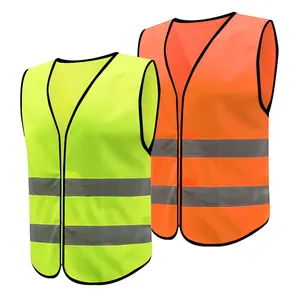 Custom Cheap Work High Visible Clothing Yellow Orange Traffic Construction women reflective vest small