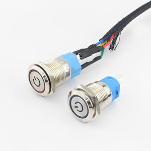 <span class=keywords><strong>PC</strong></span> DIY Interruptor de encendido Botón de encendido de reinicio de metal (12/16/19/22mm) con cable de placa base de 60cm para <span class=keywords><strong>mods</strong></span> de carcasa de computadora y construcciones de Arcade - Product Image 3