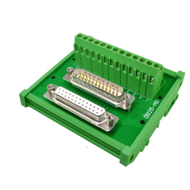 DB15 /9/25/26/37/44/50 D-Sub Male & Female Header Breakout Board Terminal Board Block DIN Rail Mount Interface Module Connector