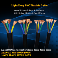 Harga Grosir Kabel Listrik RVV 2core 3core 4core 1.5mm 2.5mm 4.0mm 6mm Berisolasi PVC untuk Instalasi Rumah