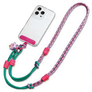 Cordon de téléphone réglable en nylon, multifonctionnel, portable, à porter en bandoulière ou autour du cou, personnalisé, anti-perte pour téléphones mobiles - Product Image 1