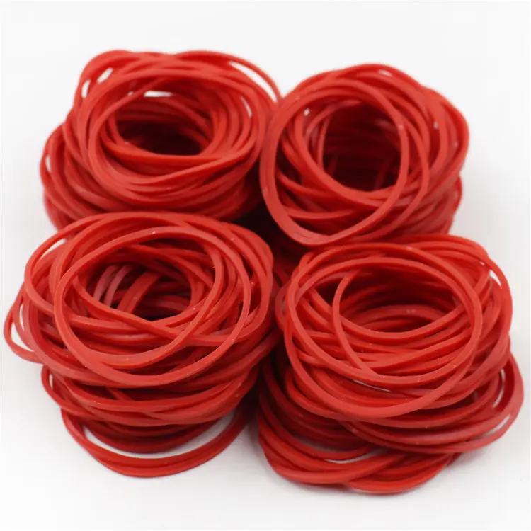 Manufacturer in China customize high durable red round for office-household wholesale thick rubber band