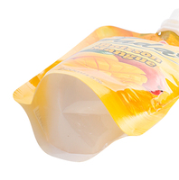 Pochettes souples en plastique à bec verseur pour jus de pomme de qualité alimentaire, emballage flexible pour usine de lait et de boissons