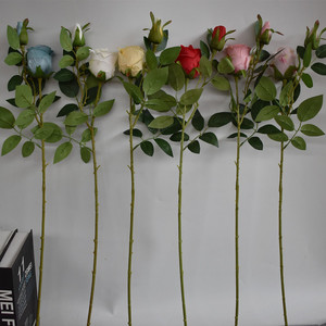 Fiori Artificiali <span class=keywords><strong>Rosa</strong></span> Zixia a 2 Teste con Steli Lunghi in Seta Realistica, Vendita Diretta dalla Fabbrica - Product Image 2