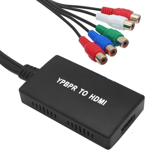 1080P HDMI Component YPbPr 5RCA RGB Video Audio Converter TV Stick Cable Adapter for PS3 PS4 Roku Projector DVD