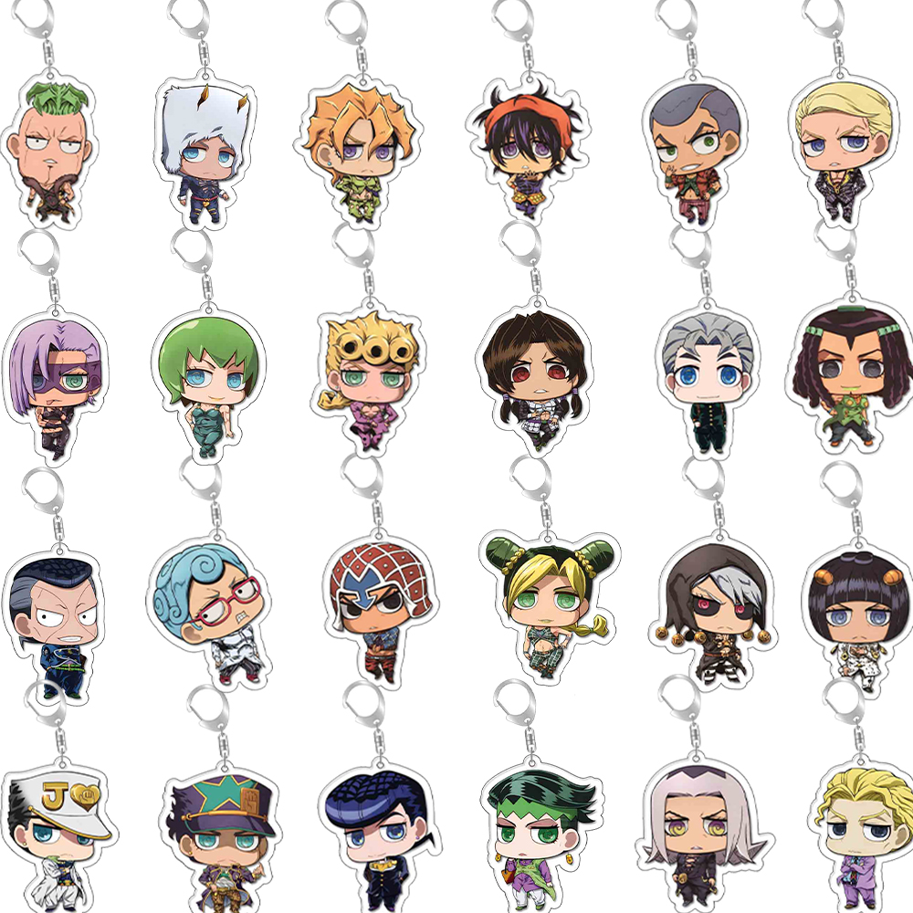 Anime Jojo"s Bizarre Adventure Dio Brando Jonathan Kent Led Zeppelin Robot E O Speedwagon Eleanor Key Chain