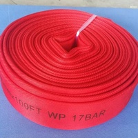 Tuyau d'incendie en caoutchouc PVC personnalisé 10m 20m 30m rouge avec accouplement caractéristique flexible