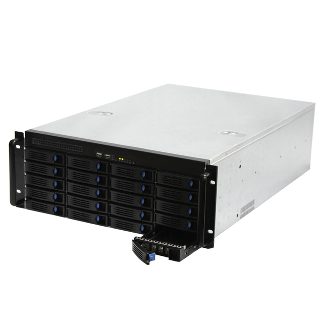 JBLON 4U Hot Swap Server Chassis 24 Bay Hot Swap JBOD ATX 4U Rack with Fan Computer Cases & Towers Stock