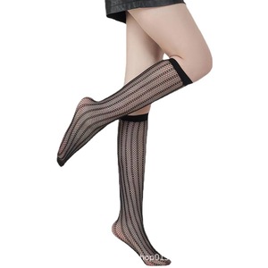 <b>Fishnet</b> Socks Men Black Nylon Mid Calf Anti Snag Regular Casual Socks - Product Image 3