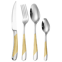 Großhandel Luxuriöses Metallbesteck Gold Silber Edelstahl Steakmesser Gabel Löffel für Zuhause oder Hochzeit Nachhaltig für Veranstaltungen