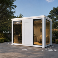 Villa de luxe moderne, maison mobile, bureau préfabriqué modulaire pour jardin, mini-maison portable, pièce de jardin préfabriquée