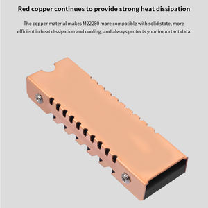 Кулер TISHRIC S80-T для <span class=keywords><strong>M</strong></span>.2 2280 SSD, медный радиатор с высокой эффективностью отвода тепла для игровых ПК, офисных и настольных компьютеров DIY - Product Image 3