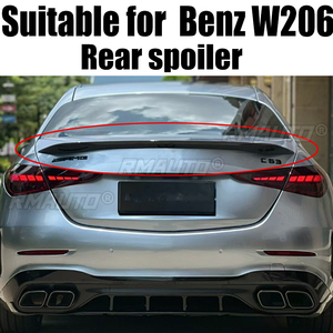 สปอยเลอร์สำหรับรถเมอร์เซเดส W206 รุ่น 4 ประตู ซีดาน สไตล์ C63 สำหรับ C200 C260 ทำจากพลาสติก ABS ปีกหลังแบบยังไม่ทำสีและเคลือบเงา สำหรับรถเบนซ์ W206 - Product Image 1