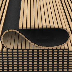 แผ่นผนังอะคูสติกไม้ Akupanel สำหรับกันเสียง ดีไซน์ไม้ระแนงสำหรับผนัง - Product Image 3
