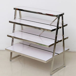 Estante de Exhibición Multiusos de Alta Resistencia, Estructura de Acero Inoxidable, Estantes de Madera, OEM, ODM, Entrega Rápida, Envío Global - Product Image 5