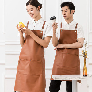<strong>Customized</strong> <strong>Printing</strong> <strong>Apron</strong> Kitchen Household Waterproof Oil-Proof Leather <strong>Apron</strong> <strong>Work</strong> Clothes Waterproof <strong>Apron</strong> - Product Image 1