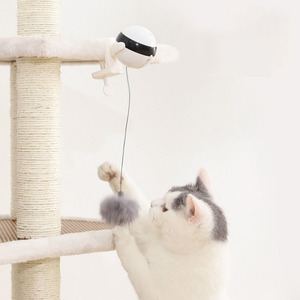 Prodotti Intelligenti per Animali Domestici: Bastone Elettrico Interattivo in Plastica per Gatti con Funzione di Sollevamento e Abbassamento per la Rimozione dei Nodi al Pelo - Product Image 2