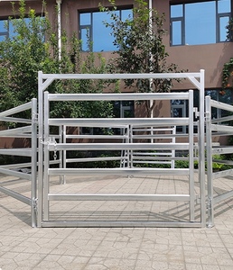 Nhà máy cung cấp nóng bán dễ dàng lắp ráp 8ft kẽm-thép Ống gia súc chăn nuôi trang trại cổng với 40x40 mét vuông đường ray - Product Image 3