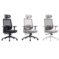 Chaise de bureau exécutive moderne multifonctionnelle en maille, avec design ergonomique, pivotante et réglable en hauteur, pour le bureau à domicile
