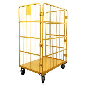 Customizable Durable Stainless Steel Logistics Cage <b>Trolley</b> <b>Collapsible</b> High-Strength Powder Coated for Safe Goods Transport - Product Image 1