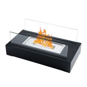 Large Rectangular Glass <strong>Fire</strong> <strong>Pit</strong> <strong>Table</strong> Top <strong>with</strong> Insulation Pads Bioethanol Fireplace Accessories for Patio Heaters - Product Image 1