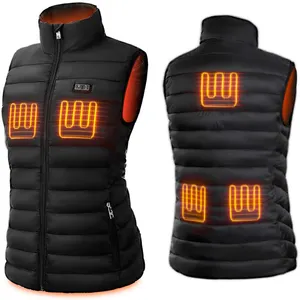 Customizable Heating Vest Versatile Fit Adjustable Temperature Outerwear Insulated Heated Jacket Fleece Garment Size-flexible