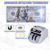Détecteur de billets contrefaits portable professionnel haute vitesse 1000 pièces/min multi-devises UV/MG avec écran LCD et tri automatique des billets