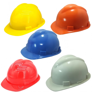 Casque de sécurité industriel coloré en PE, modèle V Type 188, orange, 6 points de suspension, à fentes, directement de l'usine, Guangdong - Product Image 1