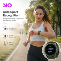 Montre connectée AMOLED 51 mm, écran 1,43 pouces 466 x 466, étanche 3 ATM, GPS 6 satellites, batterie 530 mAh, 30 jours d'autonomie, vente en gros de montres connectées