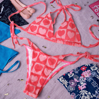 Vente à chaud ensemble de vêtements de plage deux pièces pour femmes Bikini taille haute bretelles réglables haut de Bikini à séchage rapide