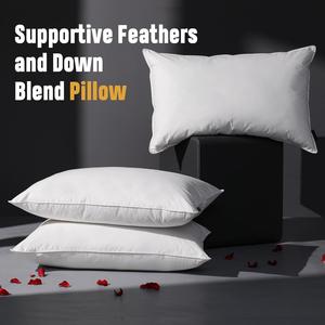 Meilleure vente : <span class=keywords><strong>Oreiller</strong></span> en duvet <span class=keywords><strong>d</strong></span>'<span class=keywords><strong>oie</strong></span> de qualité hôtelière, doux, avec housse 100 % coton - Product Image 5