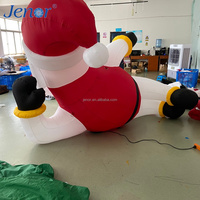 Père Noël gonflable de dessin animé couché pour la scène, décoration de fête du Nouvel An, publicité